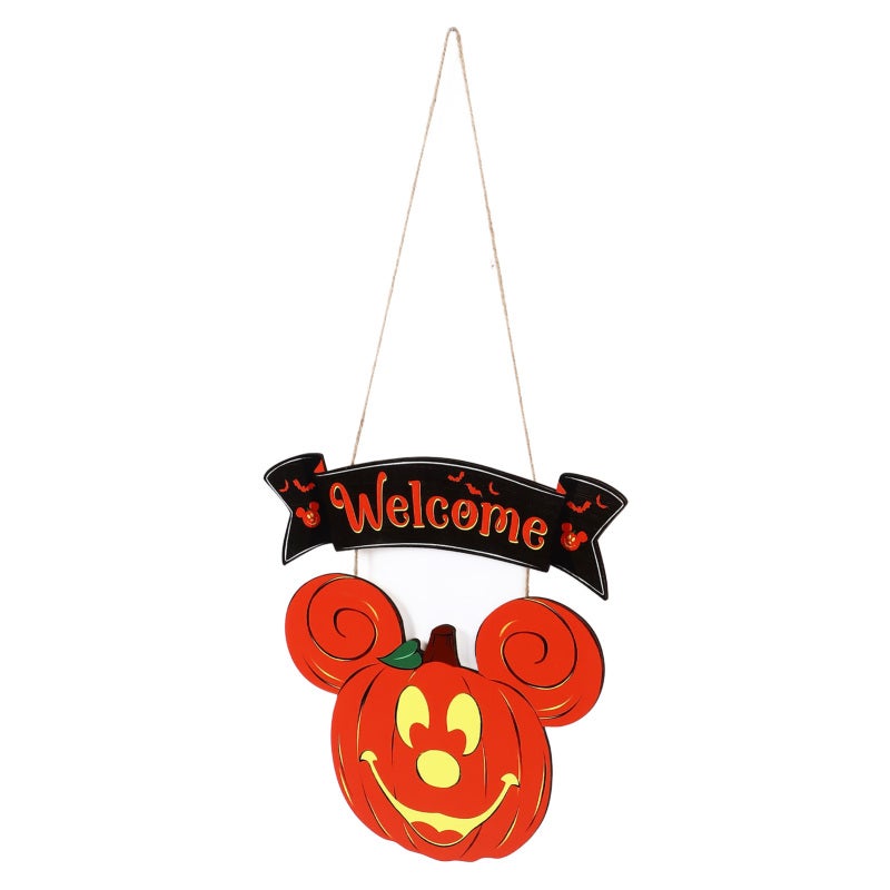 Halloween Door Sign: 2-Part Wooden Hanging Decor - Cute Pumpkin Mouse Design, Burr-Free Smooth Surface for Home, Garden, Halloween Party Event Decoration - Image 5
