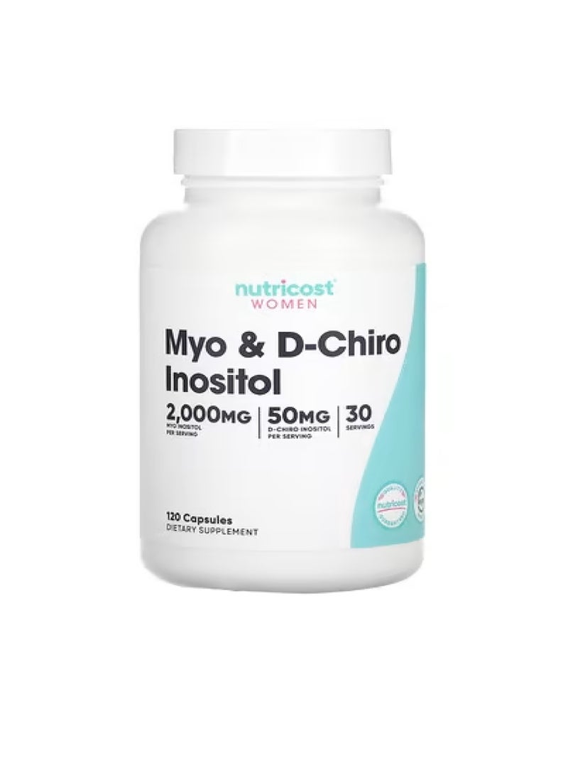 Nutricost Women, Myo & D-Chiro Inositol, 120 Capsules