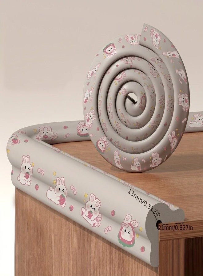 Agabani Cloud Style Baby Safety Edge Protector Strip Table Desk Edge Protection Anti Collision Child Safety Strip Home Furniture Guard 2 Meter Roll Self Adhesive Cartoon Bunny Corner Guard (Grey) - Image 3