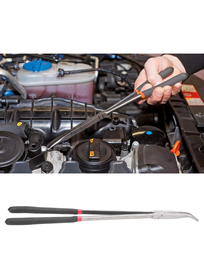 GGOOT 45 Degree Curved Nose Pliers with Long Handle Steel Pliers Hand Tools Steel Pliers Hardware Tool Pliers 400mm 16in - Image 5