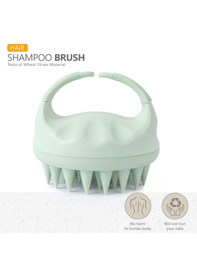 Sndyi Scalp Massager Shampoo Brush, Head Scalp Massager for Hair Growth, Scalp Scrubber with Soft Silicone Bristles, Scalp Scrubber/Exfoliator for Dandruff Removal, Wet Dry Scalp Brush, Green - Image 2
