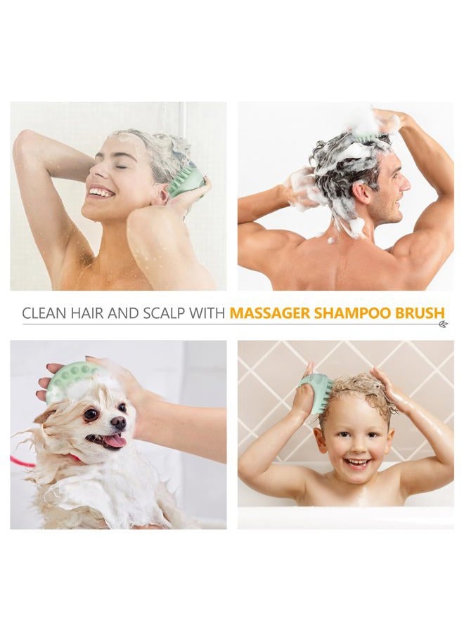 Sndyi Scalp Massager Shampoo Brush, Head Scalp Massager for Hair Growth, Scalp Scrubber with Soft Silicone Bristles, Scalp Scrubber/Exfoliator for Dandruff Removal, Wet Dry Scalp Brush, Green - Image 5