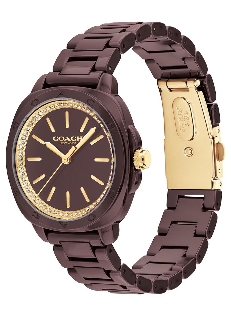 COACH Tonneau Analog Women'S Brown Case Watch - 14504403 - Image 1