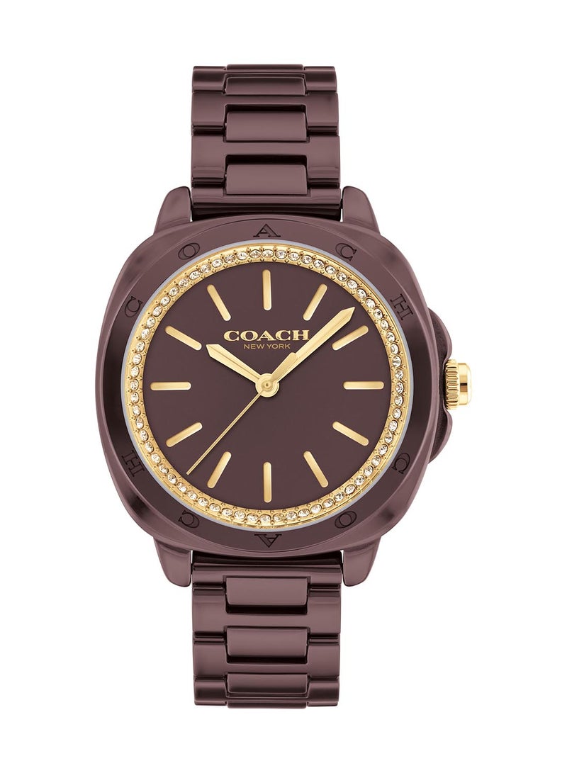 COACH Tonneau Analog Women'S Brown Case Watch - 14504403 - Image 2