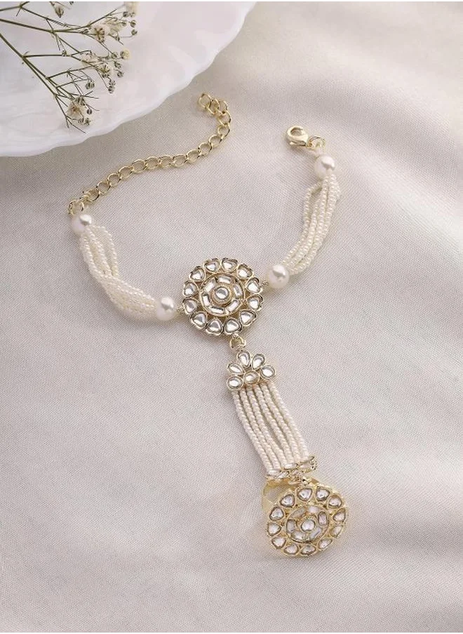 Priyaasi Elegant Women Brass Bracelet with pattern and secured with S-Hook closure and styled in ideal for Western moments — crafted to elevate your special moments.