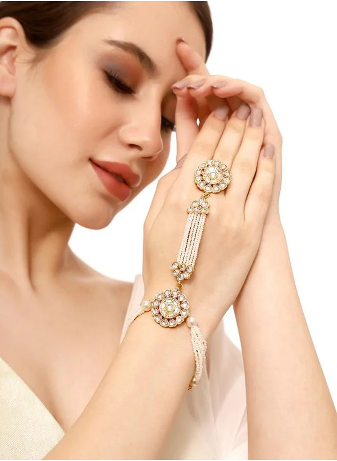 Priyaasi Elegant Women Brass Bracelet with pattern and secured with S-Hook closure and styled in ideal for Western moments — crafted to elevate your special moments.