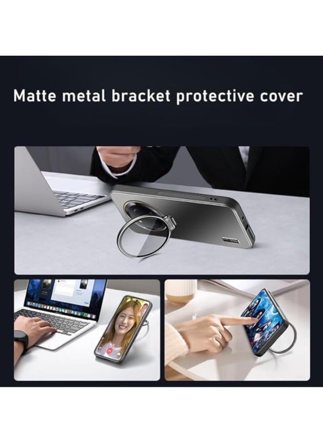 Frosted Case Compatible with Honor X9c / Honor X60 Pro, with Hidden Lens Bracket and Dual Protection for Screen and Lens, Seismic and Anti Fall Cover for Honor X9c / X60 Pro