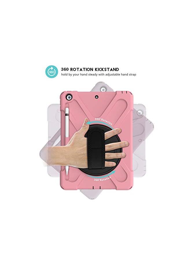 Procases Ipad 10.2 Case 2021 9Th/2020 8Th/2019 7Th Generation Case, Rugged Heavy Duty Shockproof Rotatable Kickstand Protective Cover For 10.2" Ipad 9Th/8Th/7Th Gen -Pink - Image 3