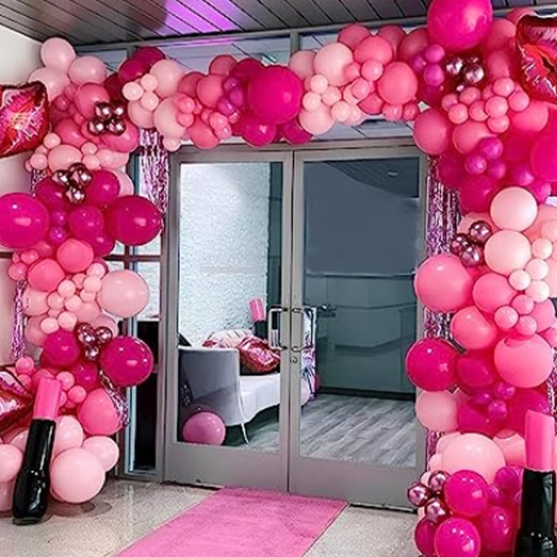 Togvu Hot Pink and Baby Pink Balloons, 60 Packs 12 Inch Premium Pink Latex Balloon with Confetti Balloon for Valentine's Day, Birthday, Baby Shower, Wedding, Princess Theme Party Decoration - Image 4