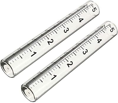 GLOGLOW GLOGLOW Rain Gauge, 2Pcs Outdoor Rain Gauge 5inch Capacity Rain Gauge Glass Rain Gauge Replacement Tube Retro Garden  - Image 1