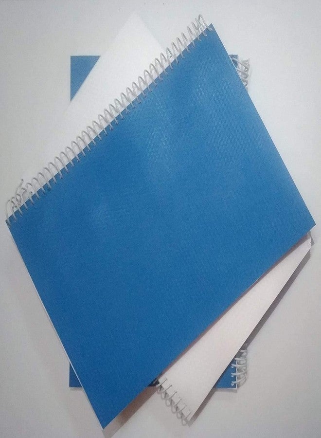 True-Ally A4 Size Book Spiral Binding Sheet - Set of 2, Pack of 100 Sheets Per Set, Total Sheets 200 (White Navy Blue) - Image 2