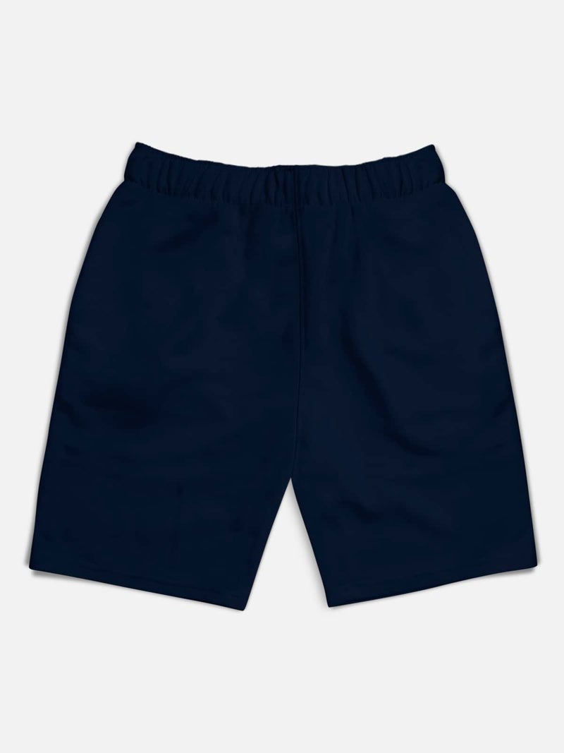 HELLCAT Pack of 3 Trendy Typographic Printed Mid Rise Shorts for Boys - Grey Melange/Navy Blue/Pink / 11-12 Years - Image 5