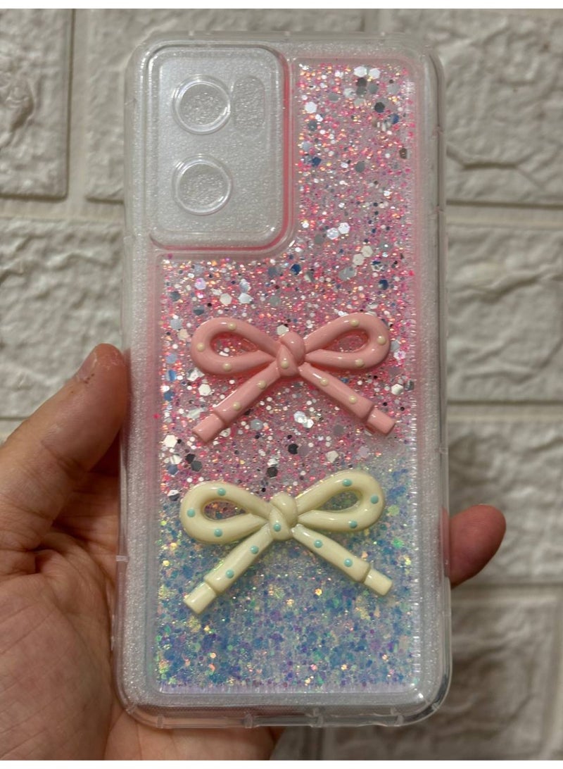 غطاء خلفي مع فيونكة متوافق مع هاتف OPPO RENO 7 / Reno 8 - Image 1