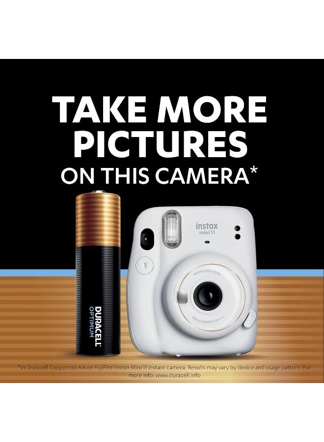 Duracell بطاريات دوراسيل أوبتيموم نوع AA القلوية عبوة من 4، سوداء - Image 5