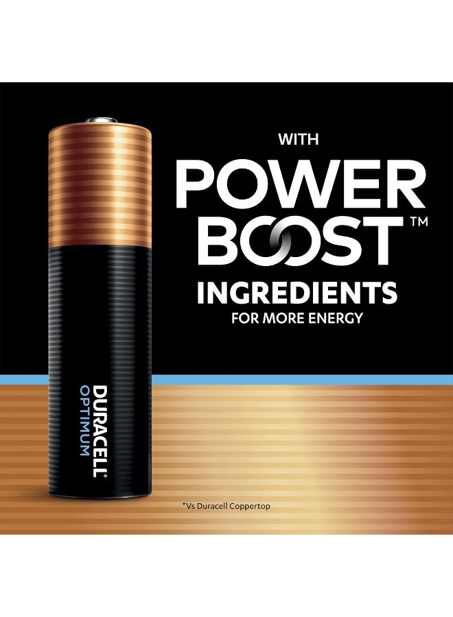 Duracell بطاريات دوراسيل أوبتيموم نوع AA القلوية عبوة من 4، سوداء - Image 3