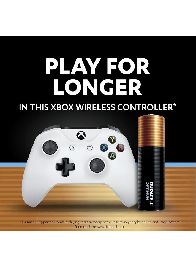 Duracell بطاريات دوراسيل أوبتيموم نوع AA القلوية عبوة من 4، سوداء - Image 4