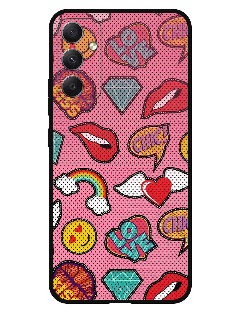 Theodor Protective Case Anti Scratch Shock Proof Bumper Cover For Samsung Galaxy M54 Love Signs - Image 1