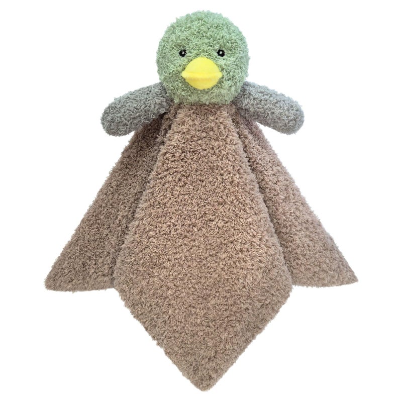 Doindute Baby Mallard Duck Soft Stuffed Animal Security Blanket Plush Green Duck Character Lovey Blanket Baby ShowerNursery Gift Newborn Infant Toddler Snuggle Blankie for Boys Girls 14 Inches - Image 2