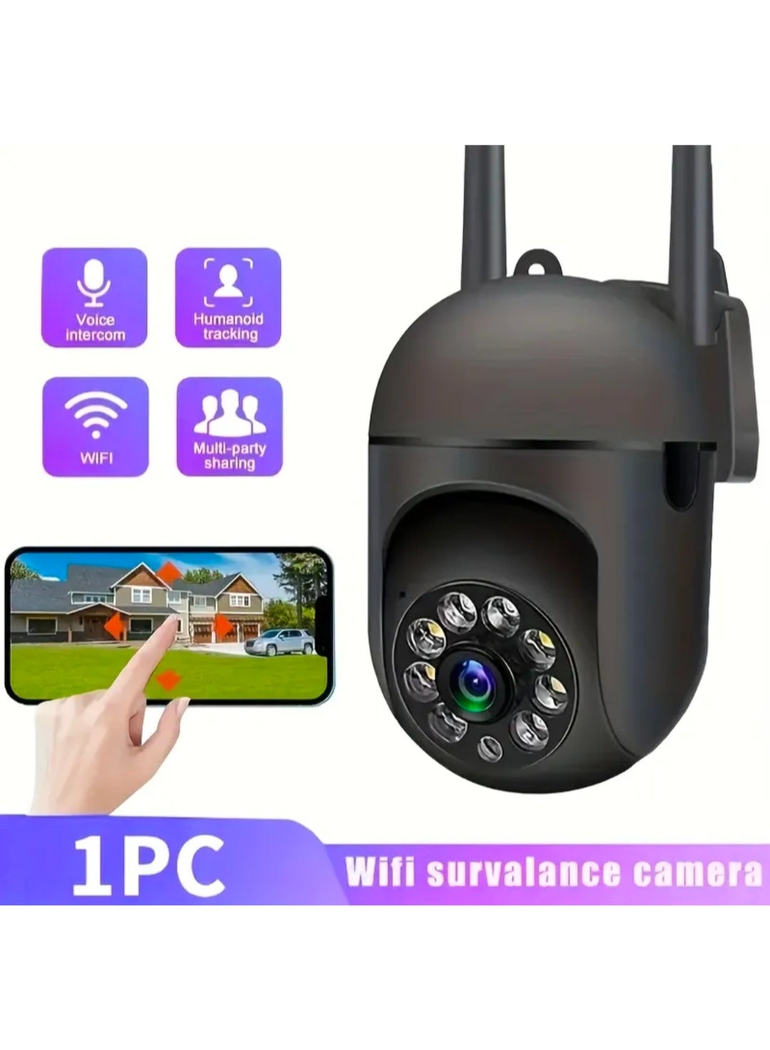 إي أونلاين Eonline Panoramic 360 Hd Indoor Wireless Security Camera