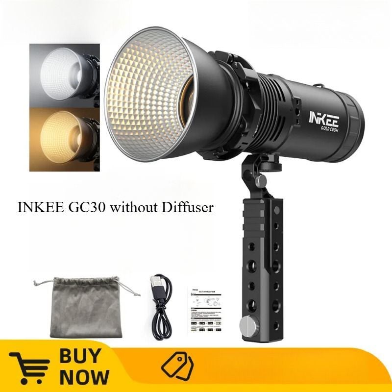 Inkee Gc30 30W LED Video Light without Diffuser 2700-6500k for Outdoor Photography and Videography - Image 1