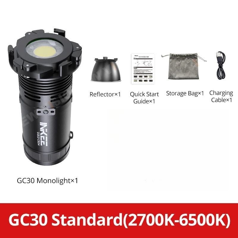 Inkee Gc30 30W LED Video Light without Diffuser 2700-6500k for Outdoor Photography and Videography - Image 3