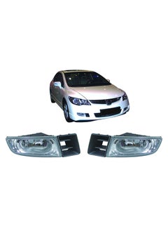 DLAA Pack of 2 HD159 Dlaa Fog Lamp Suitable for Civic 2006 with wires & switch  - Image 1