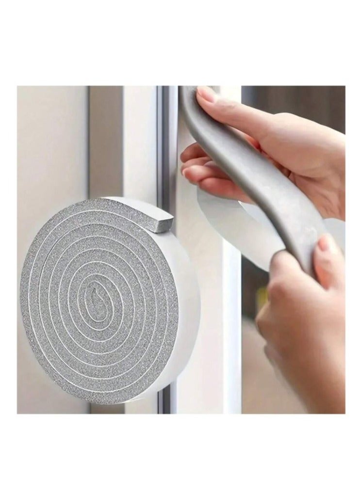 2 Rolls Window And Door Seal Strip, Self-Adhesive Insulation Foam Tape Sponge, Soundproof Door And Window Sound Isolation Rubber Tape, Dustproof - Image 3