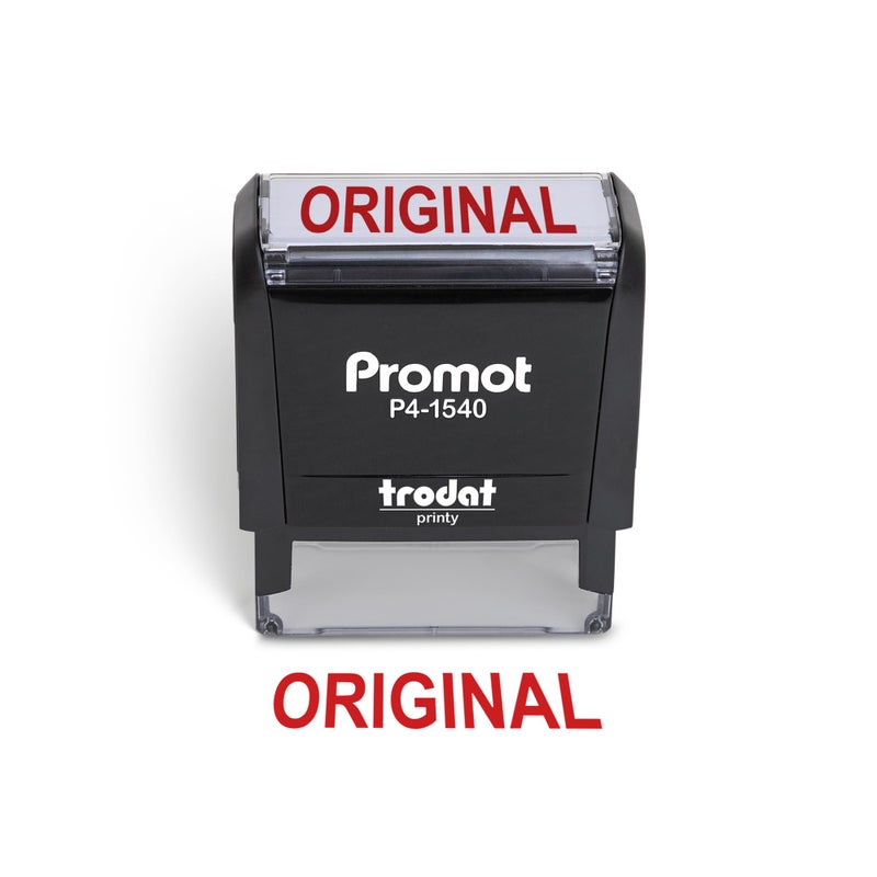 Promot Promot Original Self Inking Rubber Stamp  Refillable Stampers for Office  Business Accounting Bookkeeping Coding Legal Notary Work Ordering Inventory Stamps  Red Ink