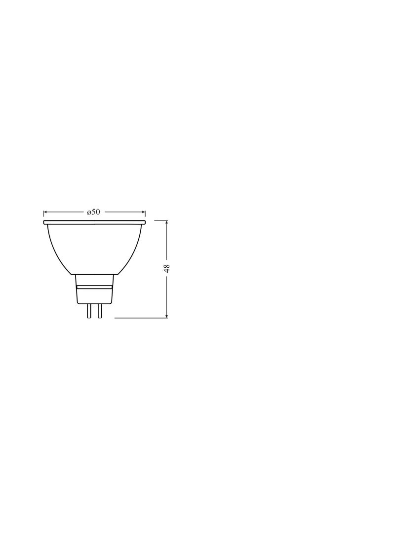 OSRAM Osram LED Value MR16 36° 6.5W 2700K GU5.3 Warm White Spotlight with socket - Pack of 10 - Image 4
