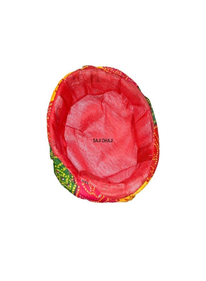 BANI THANI Authentic Rajasthani Cotton Churni Pagdi for Men's & Women's Traditional Round Turban for Wedding or Any Party Events or Festival,Freesize,Support Upto 22inch Head Size (Rajasthani Pagdi) - Image 5