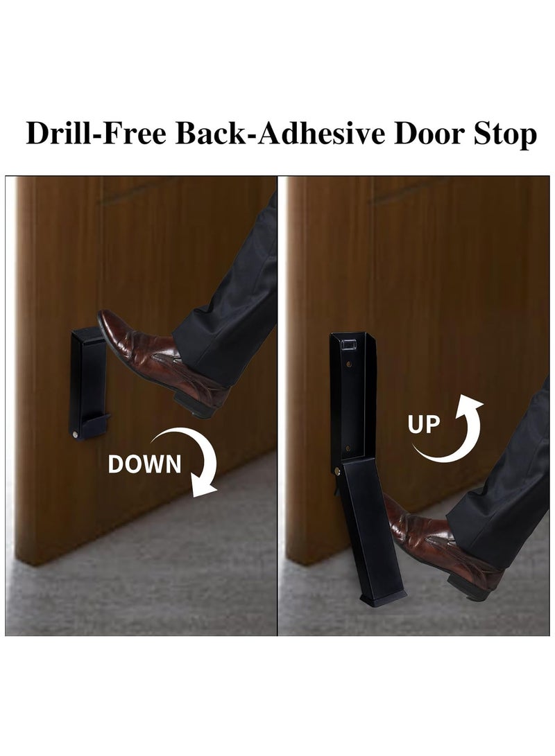 INSIJAM Door Stop Door Holder to Keep Door Open Door Stop for Bottom of Door Self-Adhesive or Screw-Type Non-Slip Rubber Door Stop Easy to Install Suitable for The Bottom of The Door - Image 3