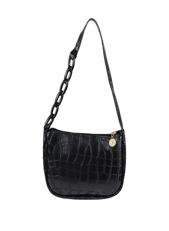 WisePoint Clutch Mini Tote Handbags, PU Leather Small Shoulder Bag Small Handbags for Women and Girls, Cute Mini Shoulder Bag (black) - Image 1