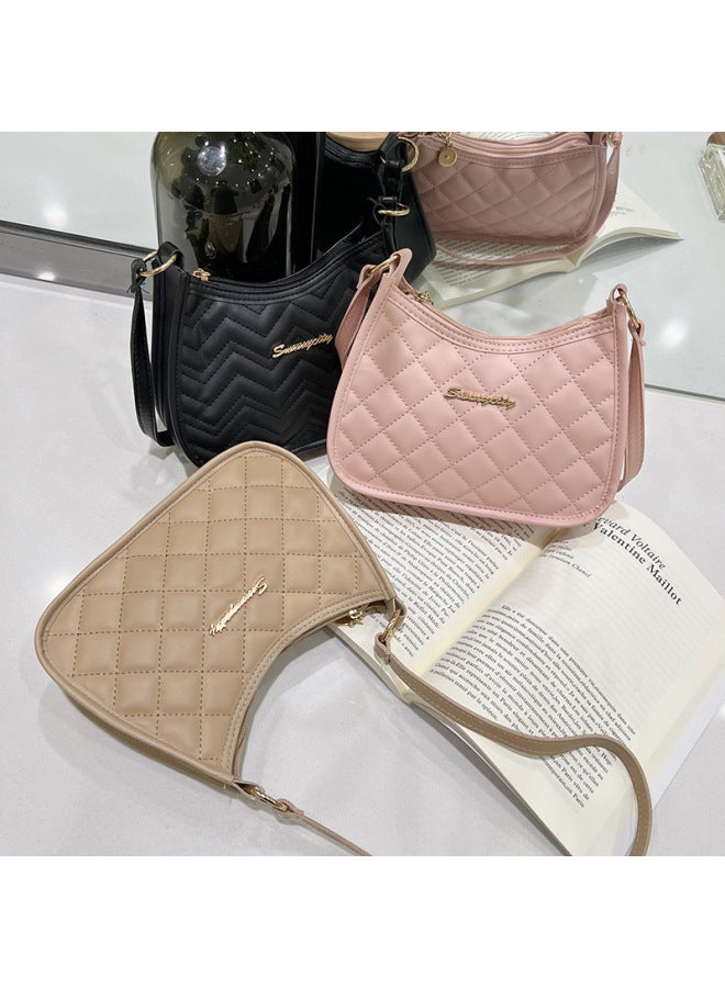 Underarm Bag 2023lwomen Handbag Casual Versatile Shoulder Bag Bag Women's Wholesale-Color:Rhombus White  - Image 3