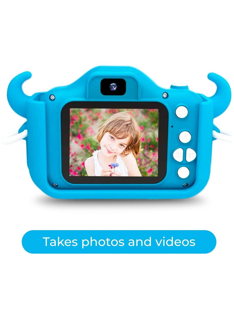 Hamzone Kids Digital Camera Toy Dual Lens, 2.0 Inch Screen HD Video Camcorder, Mini Selfie Camera Toy Built-in Multiple Cute Cartoon Photo Frames, Perfect Gift for Boys and Girls - Image 3