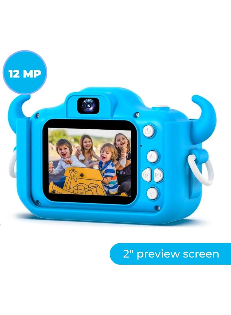 Hamzone Kids Digital Camera Toy Dual Lens, 2.0 Inch Screen HD Video Camcorder, Mini Selfie Camera Toy Built-in Multiple Cute Cartoon Photo Frames, Perfect Gift for Boys and Girls - Image 5