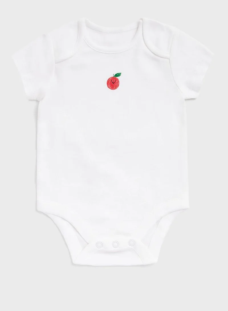 mothercare Kids 5 Pack Fruits Print Bodysuits