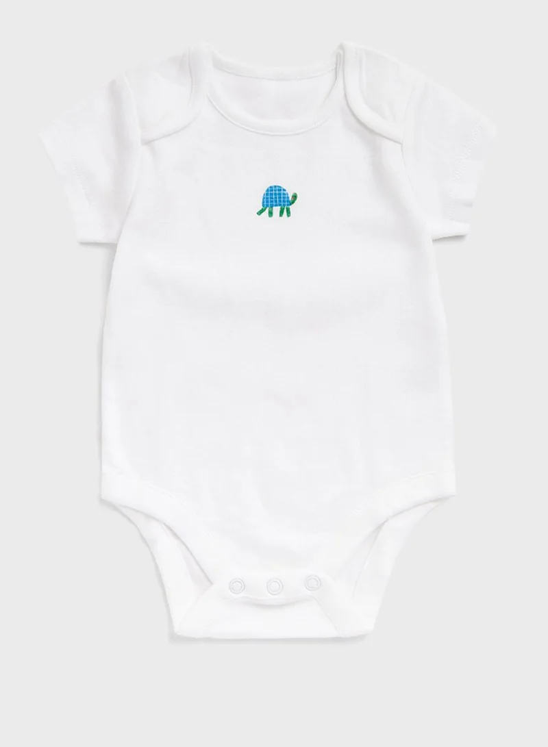 mothercare Kids 5 Pack Fruits Print Bodysuits