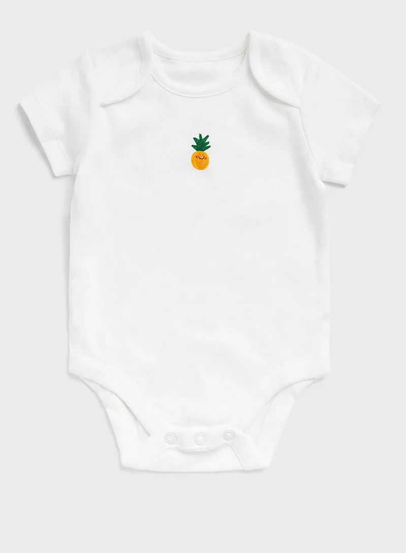 mothercare Kids 5 Pack Fruits Print Bodysuits
