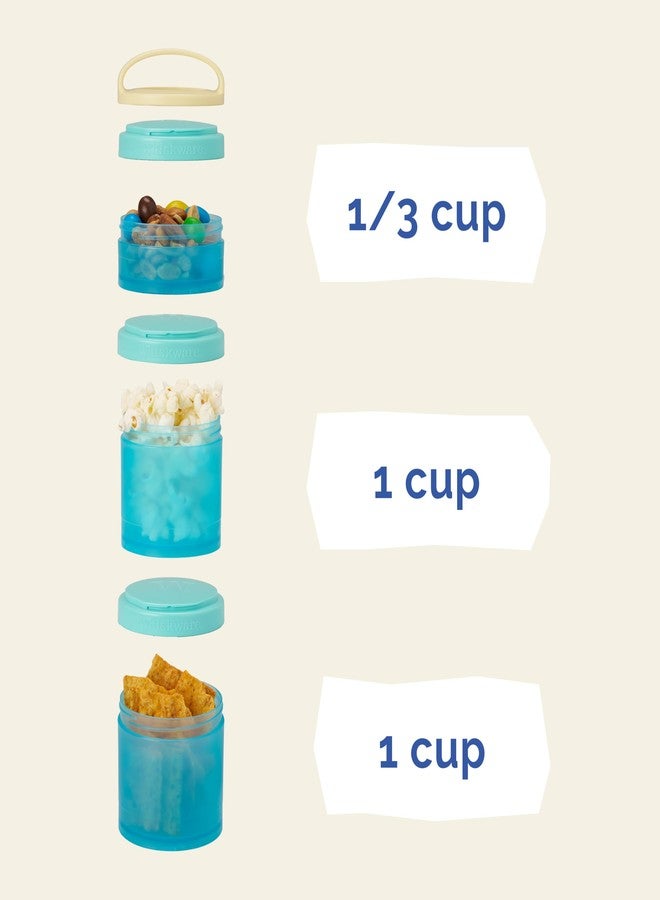 Whiskware Hot Wheels (Race Icons) Whiskware Stackable Snack Pack - 3 Jar + Handle - Orange/Tan/Green - Image 4