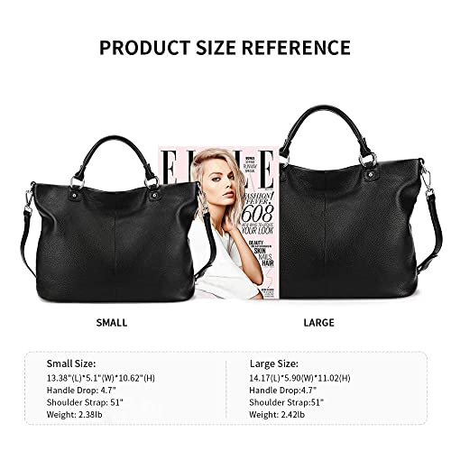 Kattee Women's Soft Leather Tote Bag, Top Satchel Purses and Handbags - Image 3
