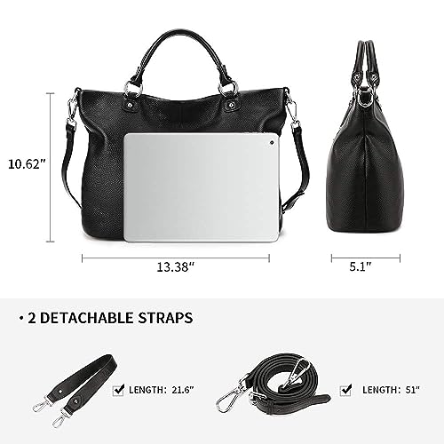 Kattee Women's Soft Leather Tote Bag, Top Satchel Purses and Handbags - Image 5