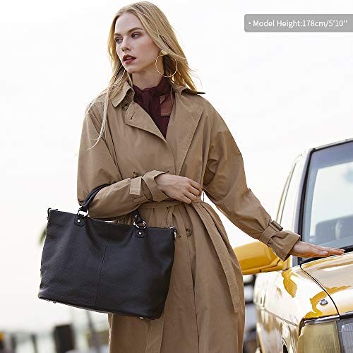 Kattee Women's Soft Leather Tote Bag, Top Satchel Purses and Handbags - Image 2