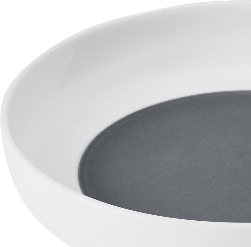 Mikasa Austyn Grey Bone China Lightweight Chip Resistant 9 Piece Dinnerware Bowl Set Service for 3 White - Image 3