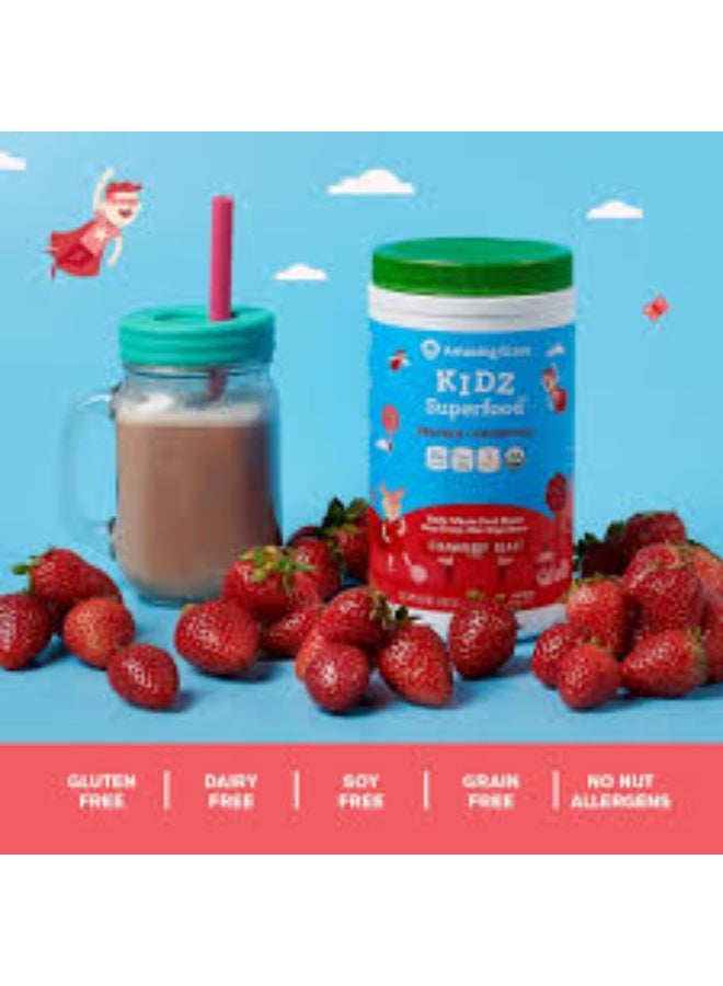 Amazing Grass, Kidz Superfood®, Protein + Probiotics, Strawberry Blast,  255 g - Image 4