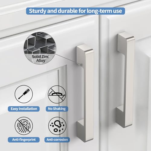 Coinkoly 10 Pack 126320mm Brushed Satin Nickel Cabinet Pulls Kitchen Cabinet Handles Drawer Pulls Cupboard Hardware for Cabinets - Image 3