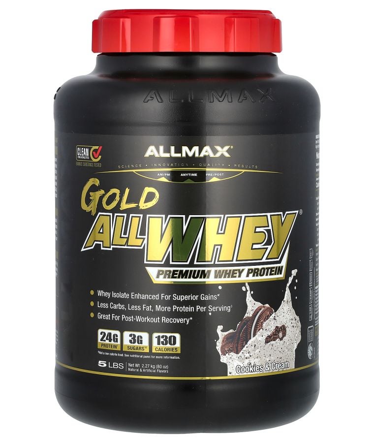 Allmax GOLD ALLWHEY® Premium Whey Protein Cookies & Cream 5 lbs (2.27 kg)