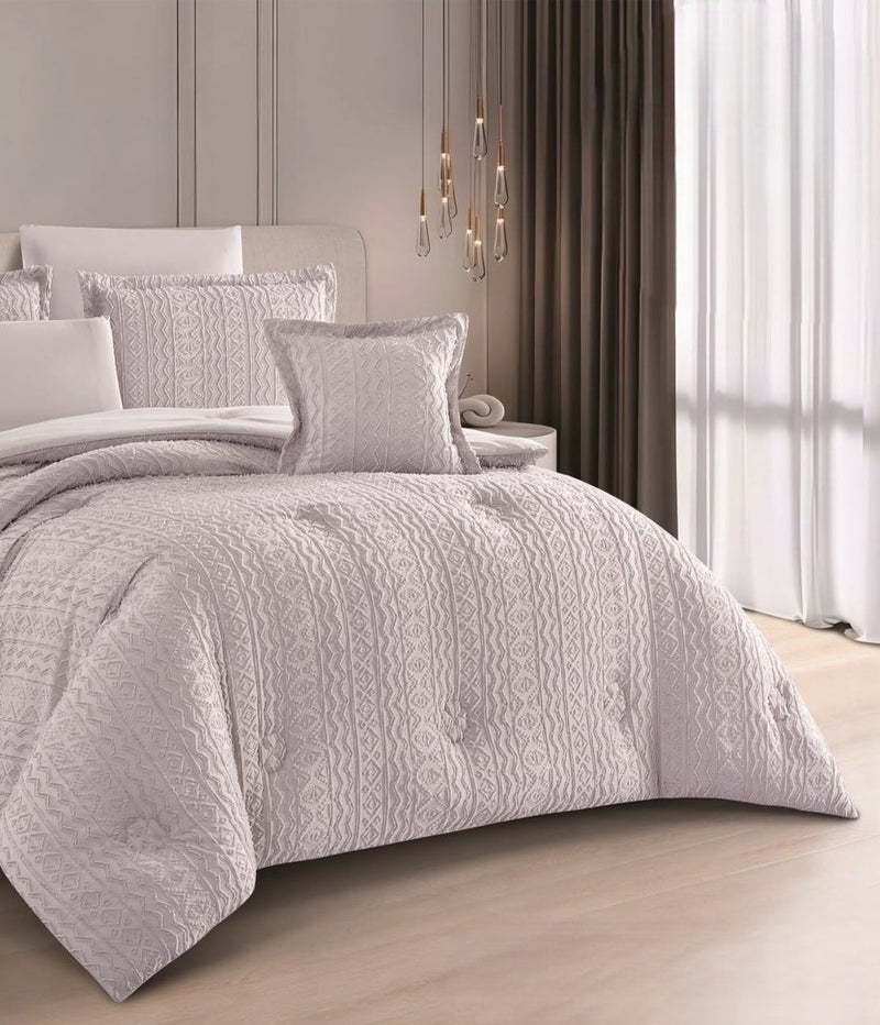 Elegant 8-piece summer bedspread set for a double bed, featuring a quilted design and microfiber material, sized 260x240 cm. - Image 2