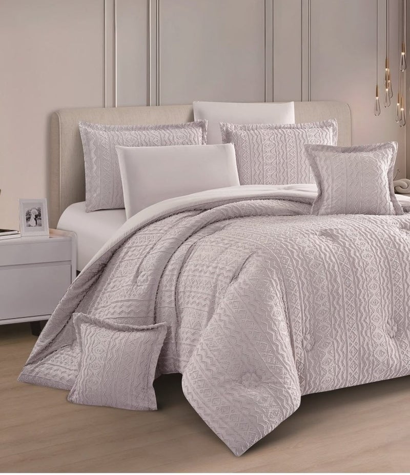 Elegant 8-piece summer bedspread set for a double bed, featuring a quilted design and microfiber material, sized 260x240 cm. - Image 3