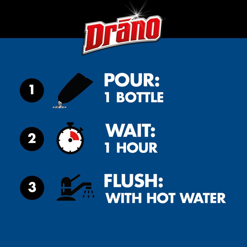 Drano Dual-Force Foamer Drain Clog Remover and Cleaner for Shower or Sink Drains, Unclogs and Removes Sources of Odor, 17 Fl Oz - Image 5