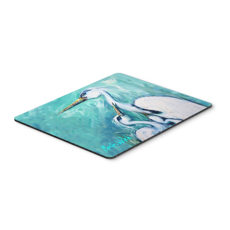 Caroline's Treasures Mother's Love White Crane Mouse Pad/Hot Pad/Trivet (MW1159MP)
